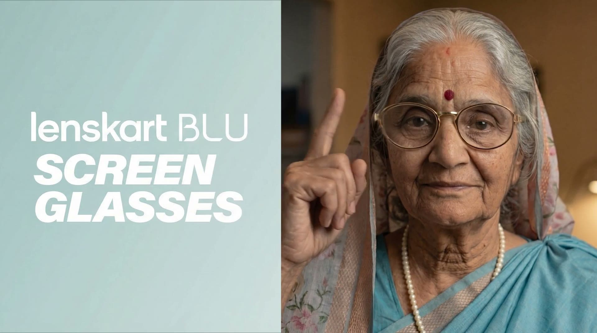 Frame from a spec spoof ad for Lenskart